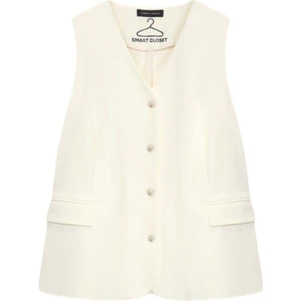 gilet Fiorella Rubino bianco