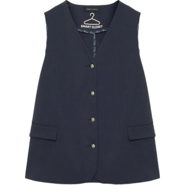 gilet Fiorella Rubino blu