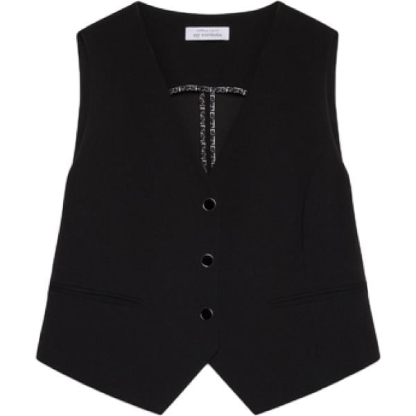 gilet Fiorella Rubino nero