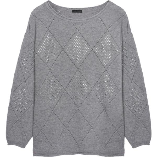 maglieria Fiorella Rubino grigio geometrica