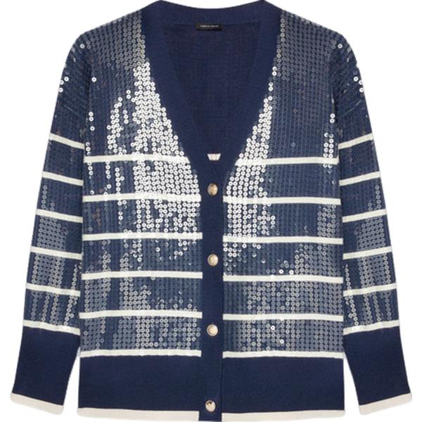 cardigans Fiorella Rubino blu a righe