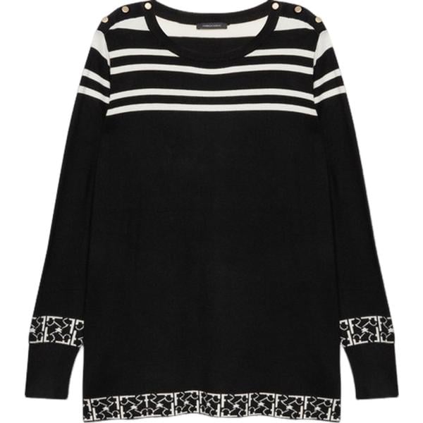 maglieria Fiorella Rubino nero a righe