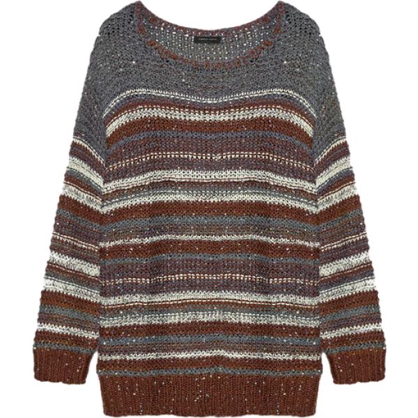 maglieria Fiorella Rubino grigio a righe