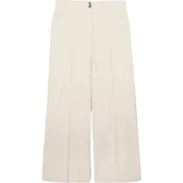 pantaloni a palazzo Fiorella Rubino bianco