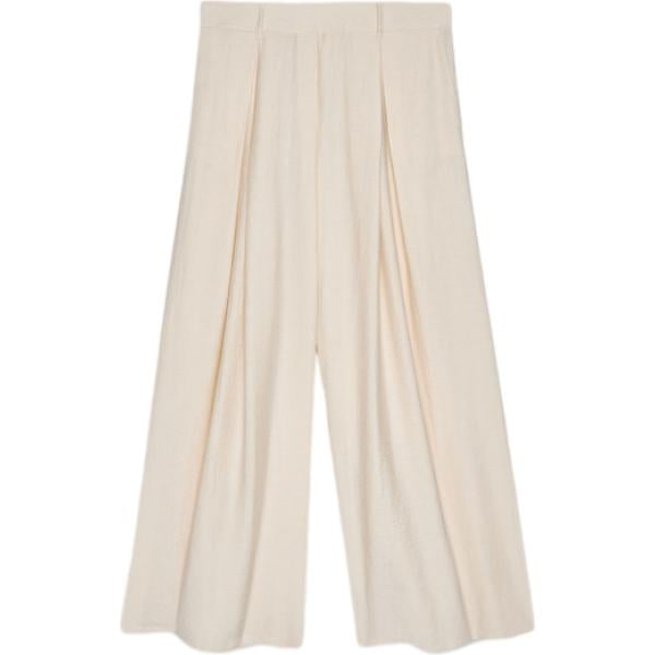 pantaloni a palazzo Fiorella Rubino bianco