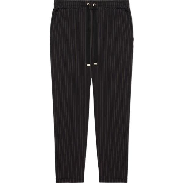 pantaloni Fiorella Rubino nero a righe