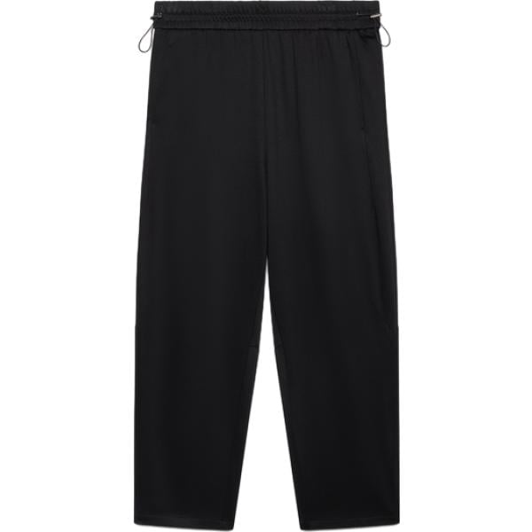 Pantaloni da donna in nero pece con coulisse in viscosa Fiorella Rubino