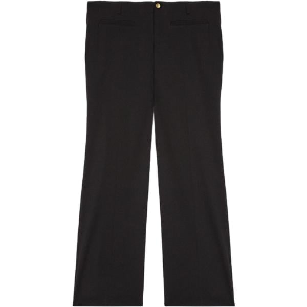 Pantaloni da donna in nero pece con zip in poliestere Fiorella Rubino