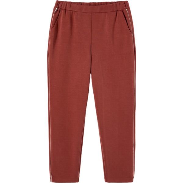 Pantaloni da donna in marrone scuro lungo in viscosa Fiorella Rubino