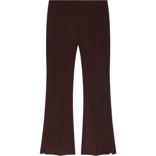 Pantaloni da donna forma svasata in marrone scuro in viscosa Fiorella Rubino