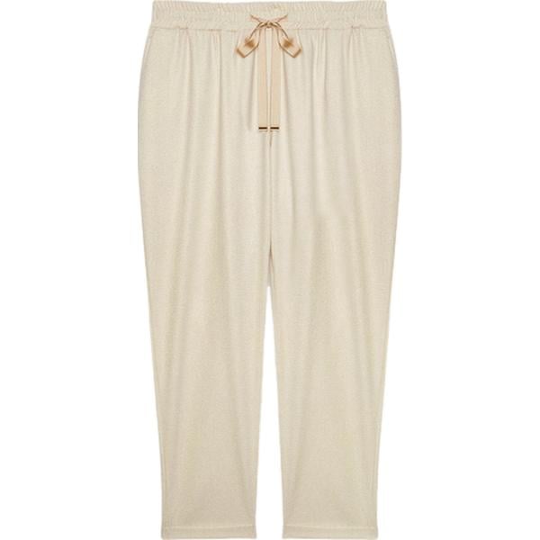 pantaloni Fiorella Rubino bianco