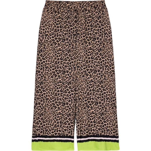 pantaloni Fiorella Rubino marrone con stampe