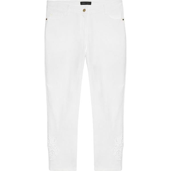 pantaloni skinny Fiorella Rubino bianco a fiori