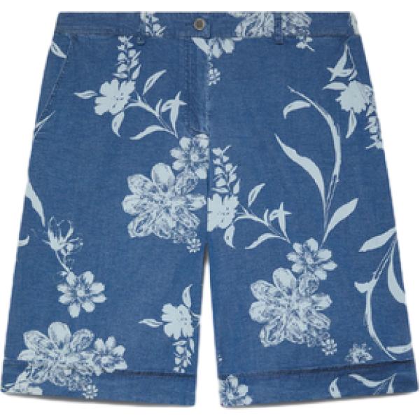 bermuda Fiorella Rubino blu con stampe