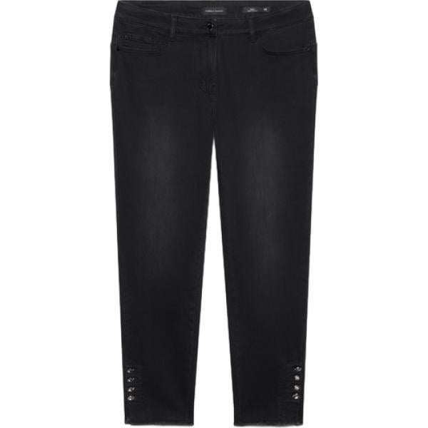 Jeans skinny da donna in nero pece con zip in viscosa Fiorella Rubino Fiorella Rubino