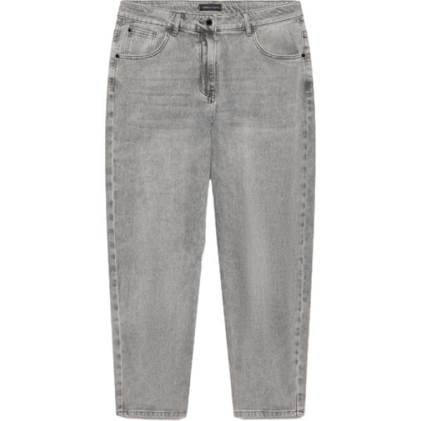 Jeans mom da donna in grigio chiaro con perle con zip in viscosa Fiorella Rubino Fiorella Rubino