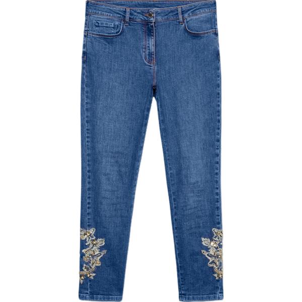 jeans skinny Fiorella Rubino blu a fiori