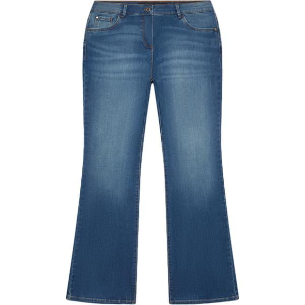 Jeans bootcut da donna in blu scuro con zip in viscosa Fiorella Rubino