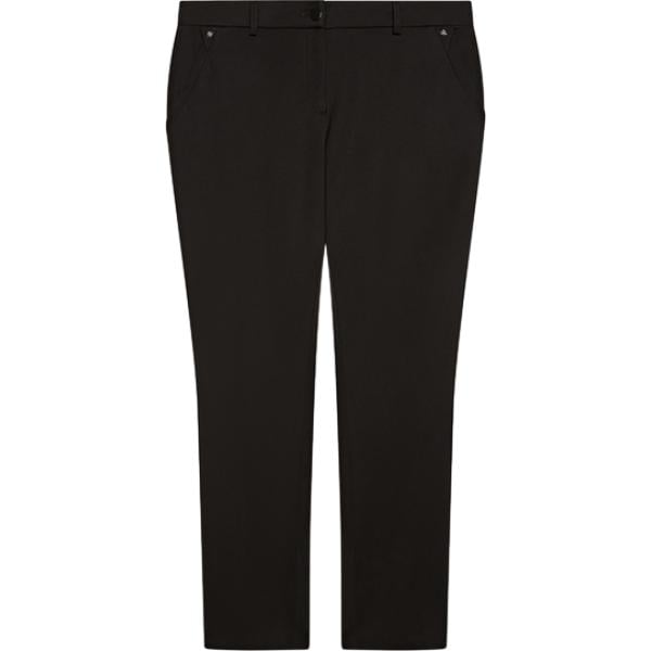 pantaloni da donna con drappeggio in nero pece con zip in viscosa Fiorella Rubino