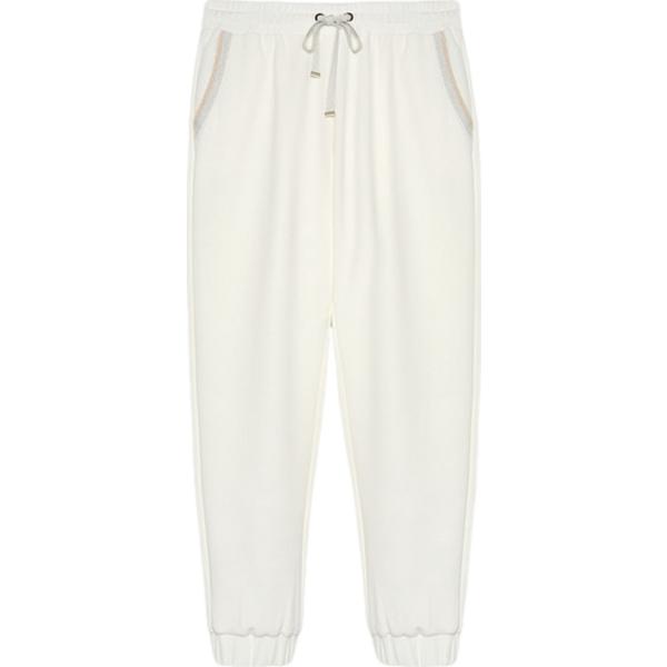 pantaloni Fiorella Rubino bianco