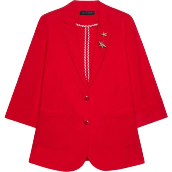 blazer Fiorella Rubino rosso a righe