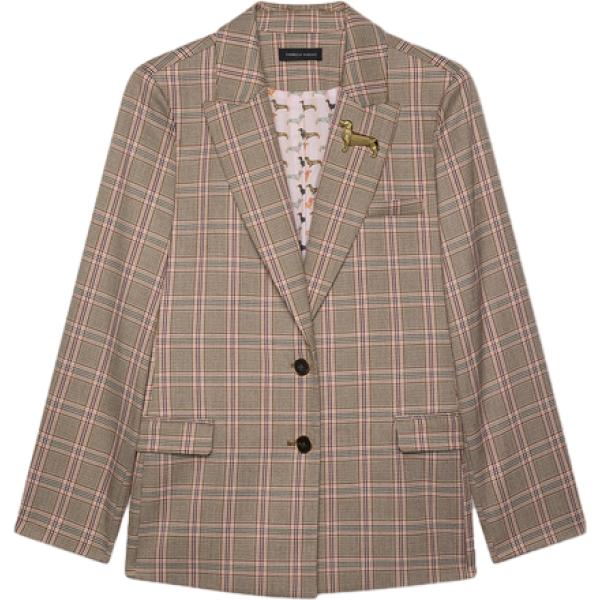 blazer Fiorella Rubino grigio a quadri