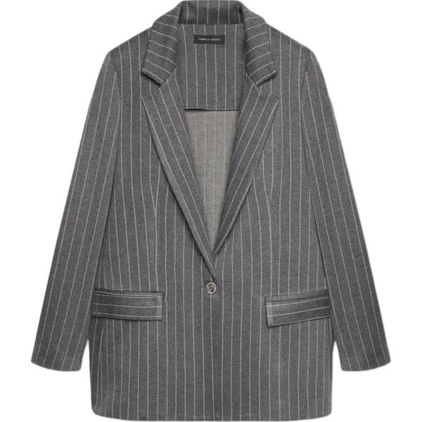 blazer Fiorella Rubino grigio a righe