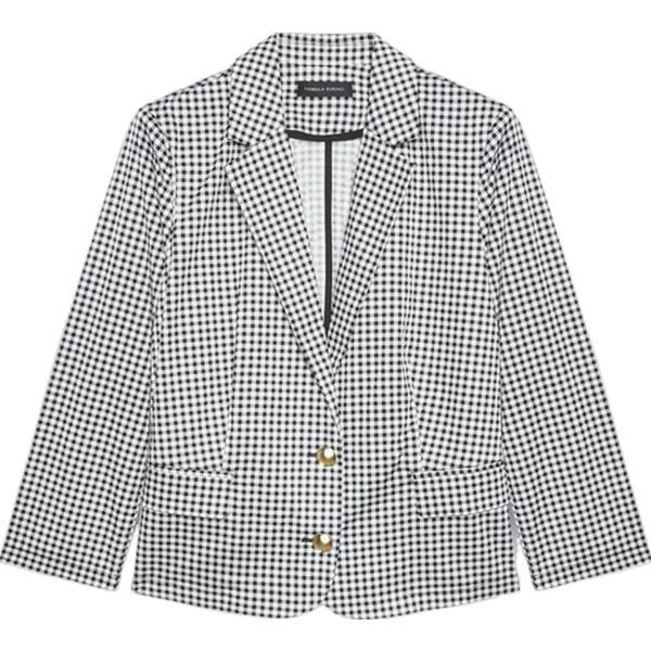 blazer Fiorella Rubino grigio a quadri