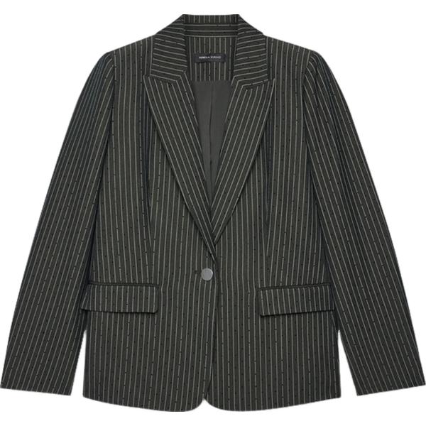 blazer Fiorella Rubino grigio a righe