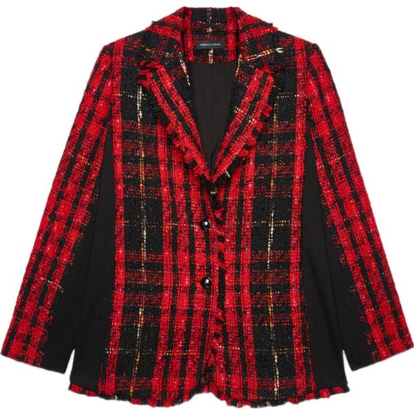 blazer Fiorella Rubino nero scozzese
