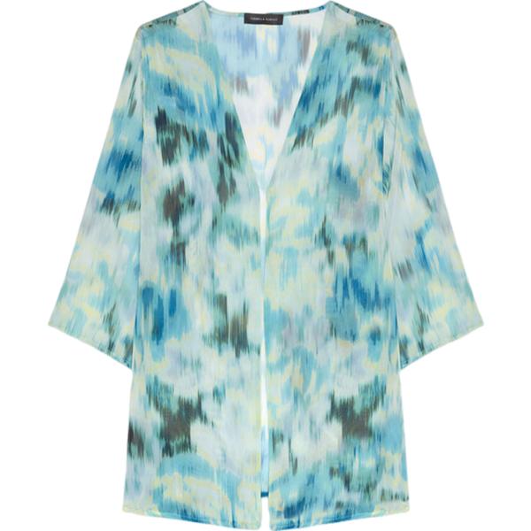 blazer Fiorella Rubino verde con stampe