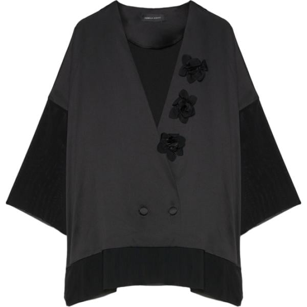 blazer Fiorella Rubino nero a fiori