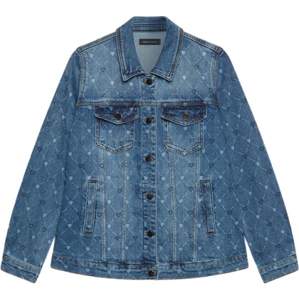 blazer Fiorella Rubino blu con stampe