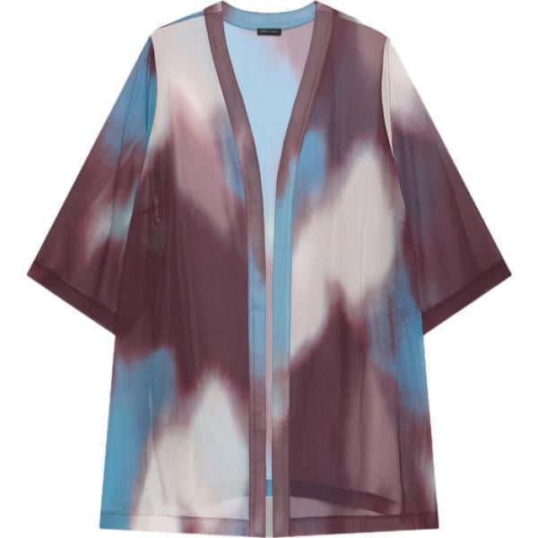 kimono Fiorella Rubino rosso con stampe