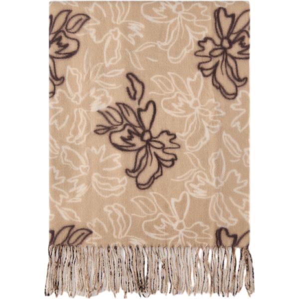 Sciarpa da donna in marrone chiaro con stampe lungo Fiorella Rubino