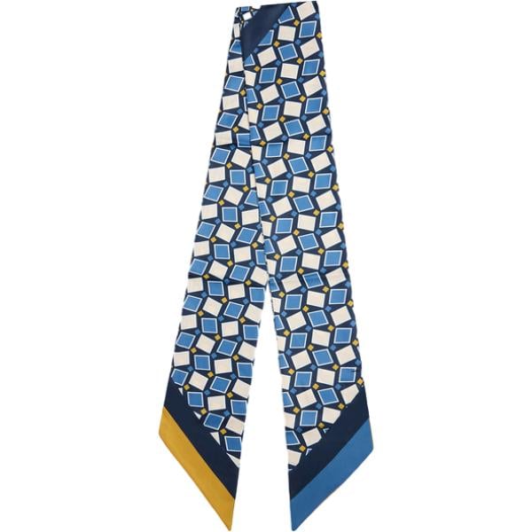 Foulard da donna in blu scuro a righe lungo Fiorella Rubino