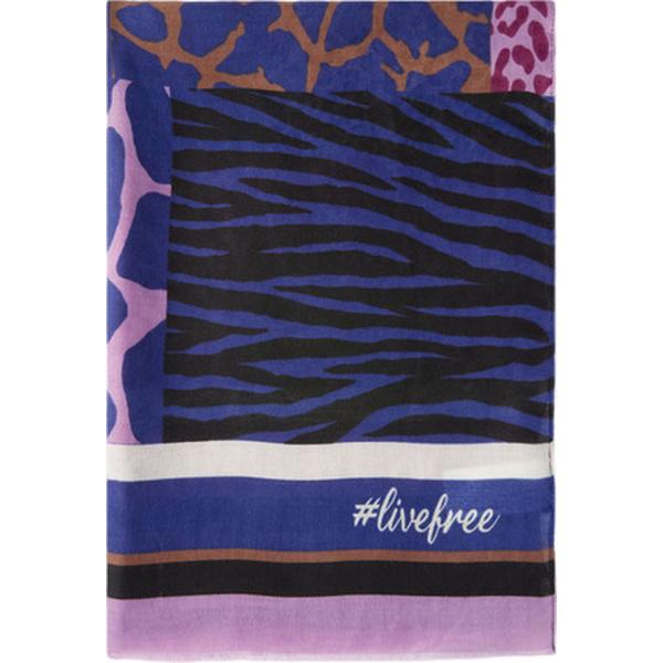 sciarpe Fiorella Rubino nero con stampe