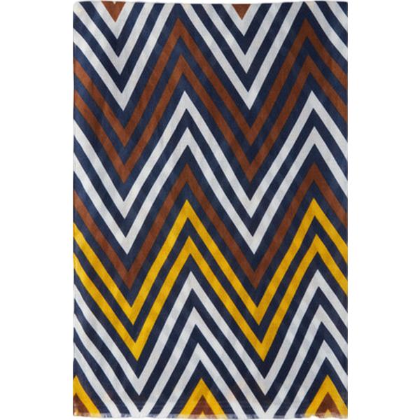 sciarpe Fiorella Rubino blu con stampe