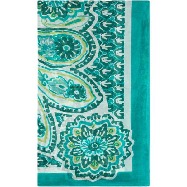 foulard Fiorella Rubino verde con stampe