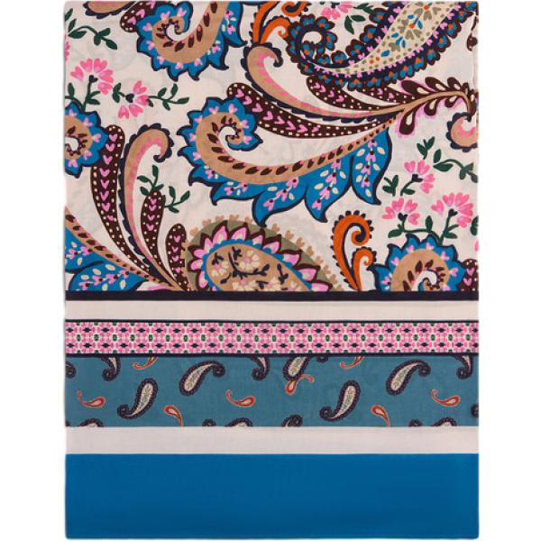 foulard Fiorella Rubino blu paisley