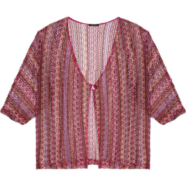 kimono Fiorella Rubino rosa a righe