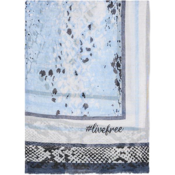 foulard Fiorella Rubino grigio serpente