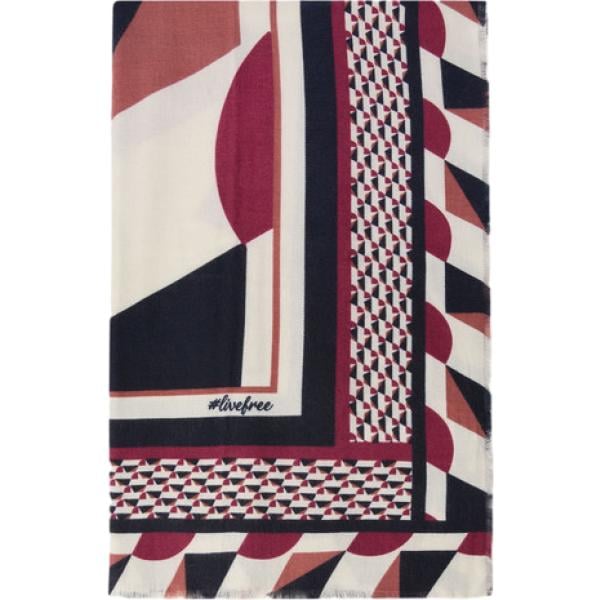 foulard Fiorella Rubino multicolore geometrica