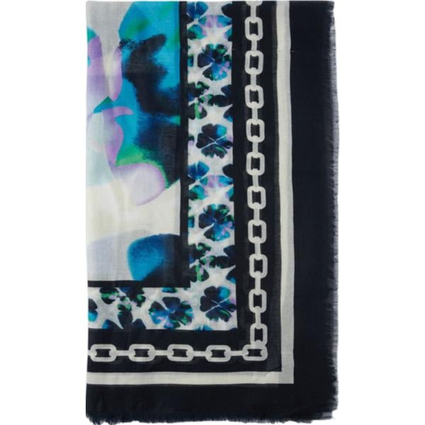 foulard Fiorella Rubino blu a fiori