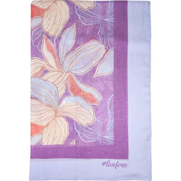 stole Fiorella Rubino viola a fiori