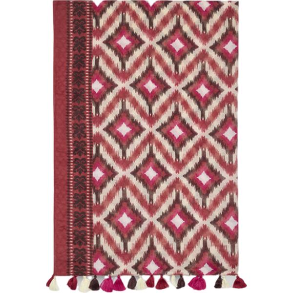 sciarpe Fiorella Rubino marrone con stampe