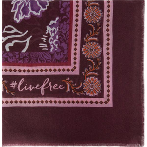 foulard Fiorella Rubino marrone con stampe