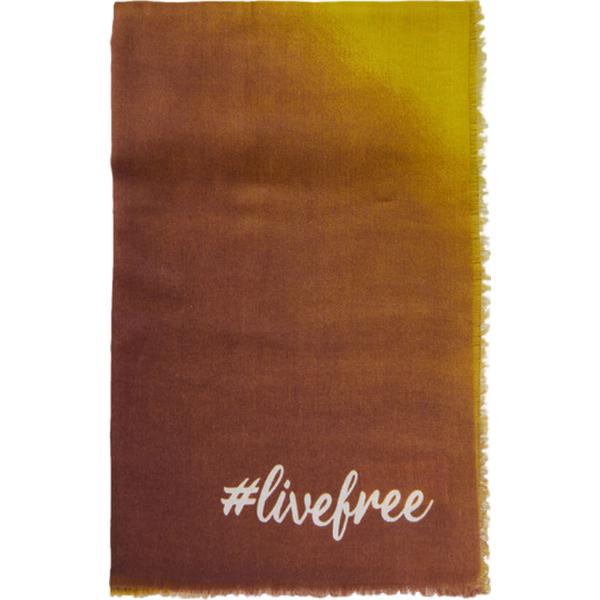 foulard Fiorella Rubino marrone con stampe