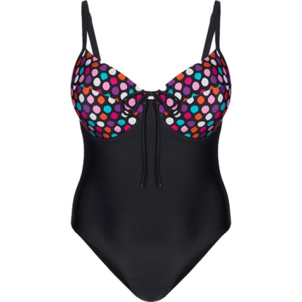 costumi interi Fiorella Rubino nero a pois