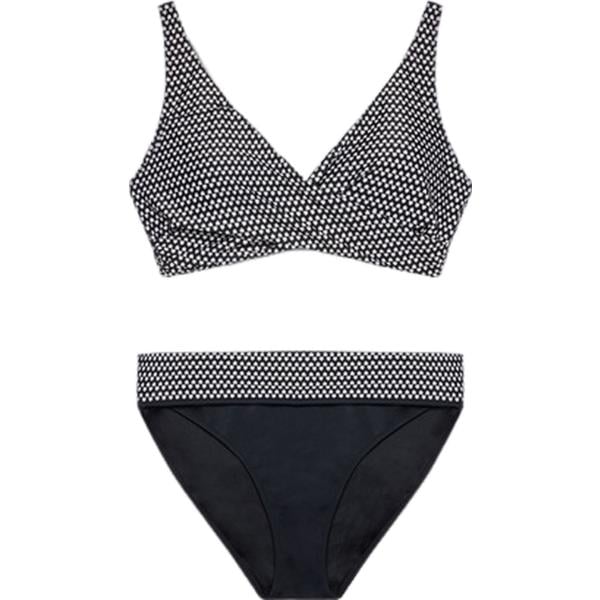 bikini Fiorella Rubino nero con stampe